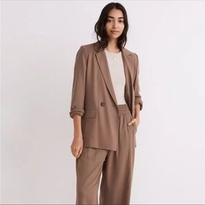 Madewell Drapeweave Caldwell Brown Blazer